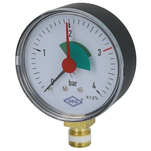 Heizungsmanometer radial 4 - 0,