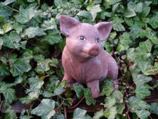 Steinfigur gartenfigur schwein - steinfigur,