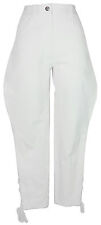 Chanel Hose 36 (D 34) weiß Reithosenstil Jodhpur Hose Baumwolle top trousers