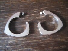 atemberaubende riesige skulpturale Statement Creolen 925er Silber NEU Ohrringe