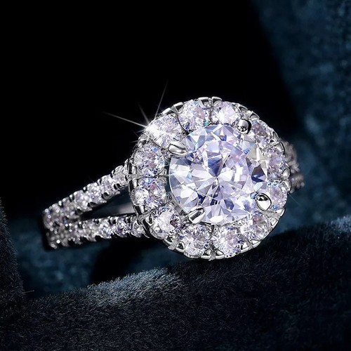 Rund diamant halo - 3, split