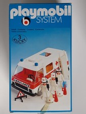 Playmobil 3254 Klicky 3er Set Krankenwagen mit Originalkarton u. Werbeheftchen 