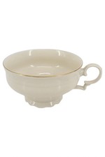 BAVARIA PORZELLAN Teetasse Beige Porzellan Klassisch Vintage Goldrand