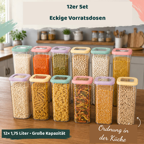 Teilig vorratsdosen set mit - 12-teilig,