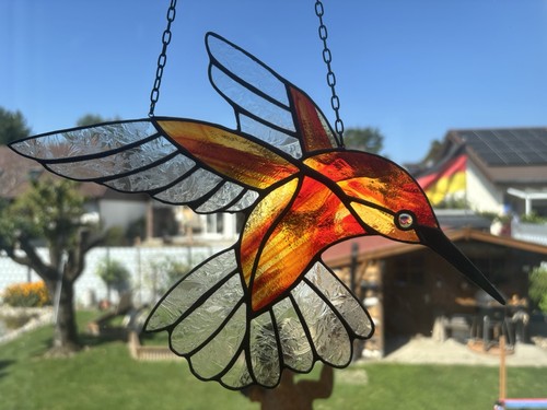 Tiffany glas kolibri - tiffany, glas,