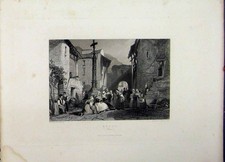 Original alter antiker Druck