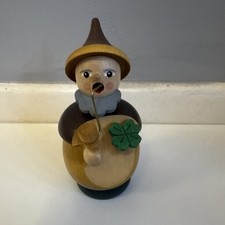 Räuchermann Räuchermann Gläser Seiffen Waldzwerg 4-blättriges Kleeblatt