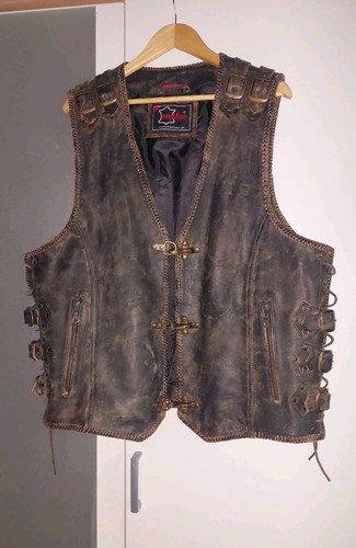 Bikerkutte mdm xxl - xxl, antikbraun