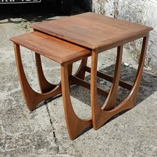 2x G Plan 60er Teak Tische Mid Century Nest Kai Kristiansen Danish Paar Nachttisch