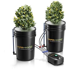 Mars Hydro 5-Gallon DWC Hydroponic System Grow Kits with 2 Buckets 8W Air Pump