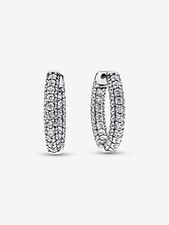 PANDORA Timeless Creolen 18mm Silber 925  Pave Zirkonia