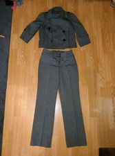 Damen Frauen Anzug Blazer Gr  32 Grau Esprit Hosenanzug