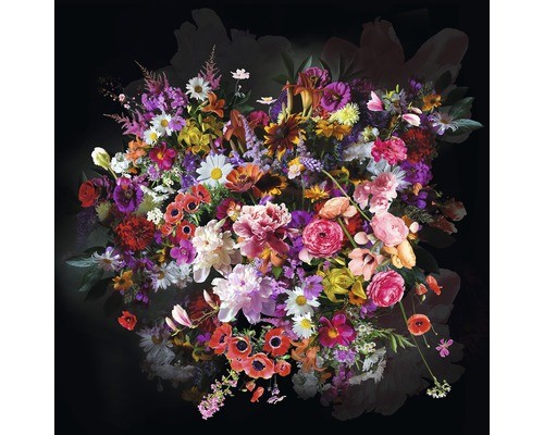 Glasbild blumenstrauß 50x50 - blumenstrauß, i
