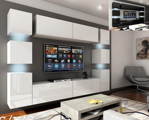 Moderne wohnwand schrankwand - moderne,