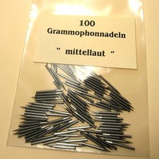 100 Grammophonnadeln Mittellaut - Schellack Nadeln - medium Gramophone Needles