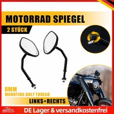 Rückspiegel Paar Schwarz 8mm