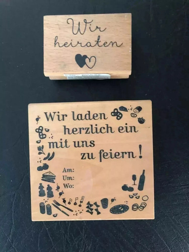 Stempel hochzeit wir - ",