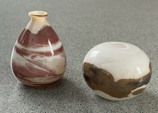 2 Miniaturvasen mundgeblasen Lauscha ca. 1980