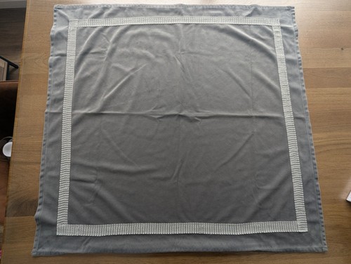 Tischdecke grau samt mittel - samt,