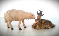 Schaf und  Ziege mit Zicklein