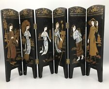 Alter Chinesischer Tisch Paravent Perlmutt Holz Lack Antik Alt China Rarität