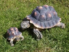 Schildkröte Deko Figur Höcker naturgetreu lebensgroß GARTEN Figur NEU