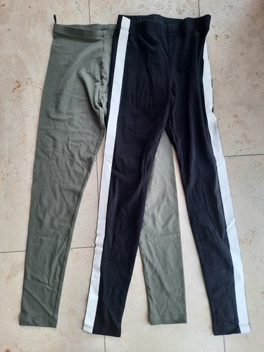 Leggings schwarz khaki - leggings,, schwarz/khaki