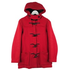 Gloverall Damen Dufflecoat rot Wolle Größe UK 10