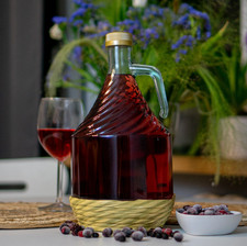 2L Glasflasche Graskorb