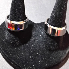 Modischer Damen Herren Ring Zirkonia Bunt Cocktail Solitär Statment Partner 