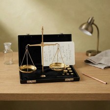 Goldwaage aus Messing