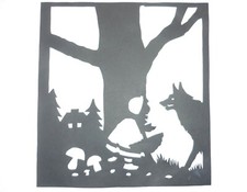 Original Scherenschnitt. "