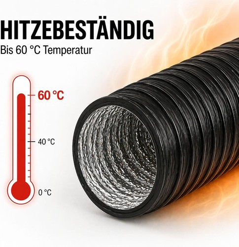 5m abluftschlauch - 1/2/3/5m,