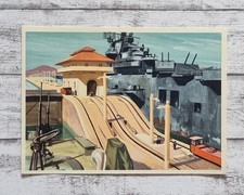 Sammelbild Panamaschleuse Schlachtschiff Mittel Südamerika Sanella 1950er Retro