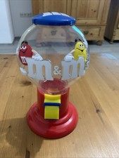 M + M Spender Rot Mit Blauen Deckel  Für Schokolinsen Kult Rar