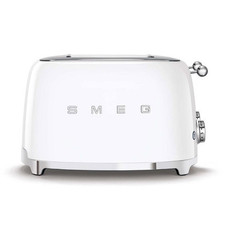 Smeg Toaster TSF03WHEU 50er Retro Style, 4 Scheiben, 2000 Watt, Edelstahl