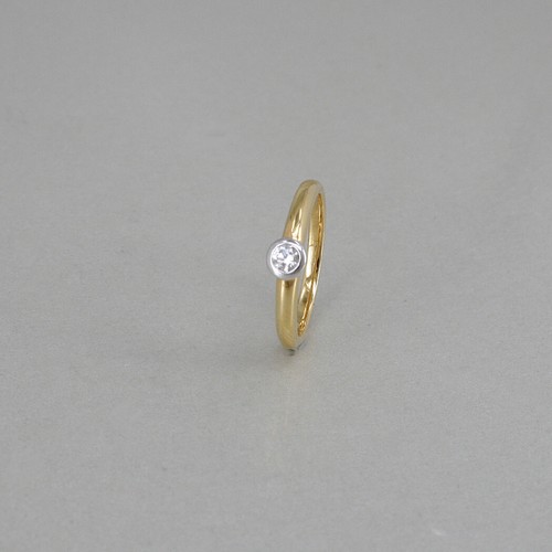 Ring solitär 750 18k gelbgold - 750/18k,