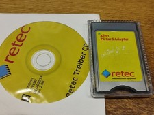 Retec 4 in 1 PC Card Adapter PCMCIA Smart Media, Memory Stick, SecureDigital SD