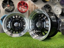 4 x 15 Inch 4x100/5x100 Klassisch Tiefe Schwarz Räder : Für VW Beetle Bora