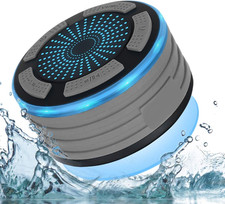 Bluetooth Lautsprecher Duschradio Wasserfester Wireless Speaker mit FM Radio LED