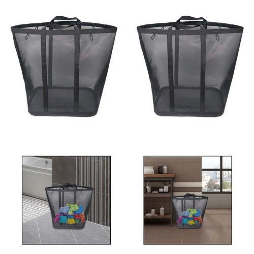 Mesh beach bag waschkorb - beach,