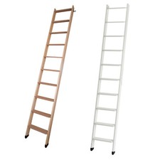 DOLLE Hochbettleiter Anlegeleiter Holz Buche/Kiefer 10 Stufen weiß/natur