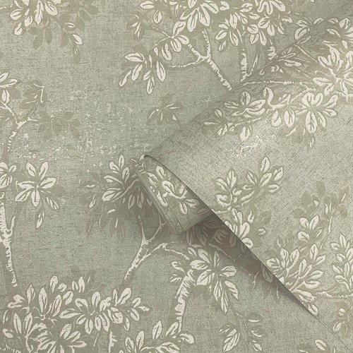 Sage green botanische - botanische, tapete