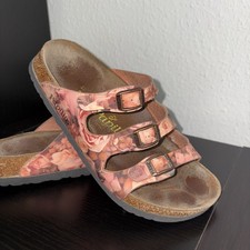 Papillio Pantoletten Gr. 37 Rosa Blumen 4,5 4.5 Hausschuhe Birkenstock 
