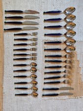 WMF Besteckmodell Fantasia Blau/Grün, 30-Teilig Vintage