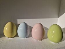 Dekoaufsteller Ostern Osterdeko Eier Keramik D5,5xH6,5cm Pastellfarben