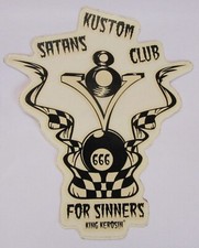 Rockabilly V8 - 666 - Aufkleber - Sticker Hot Rod US Car Oldschool Custom Ratte