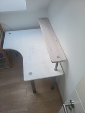 Schreibtisch - höhenverstellbar -  Massivholz