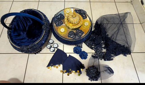 Blau gold henna set komplett - blau/gold, henna-set