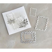 Stanzschablonen Set "Kränze duo eckig", bis 8x10 cm D., 2-tlg.